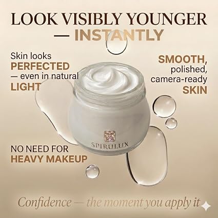 SPÍRULUX Hydrate + Glow Silk Mask – Anti Aging Mask for LED Light Therapy, Luxury Wrinkle Blurring Face Mask, Saffron Infused Anti Wrinkle Mask for Mature Skin (3.52 oz)