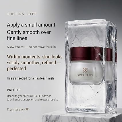SPÍRULUX Hydrate + Glow Silk Mask – Anti Aging Mask for LED Light Therapy, Luxury Wrinkle Blurring Face Mask, Saffron Infused Anti Wrinkle Mask for Mature Skin (3.52 oz)